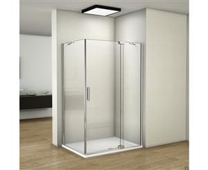 120x90x195cm Fully Frameless Pivot Shower Screen Bathroom Cubical Safety Glass