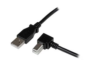 1m USB 2.0 A to Right Angle B Cable - M/M