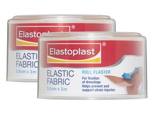 2 x Elastoplast 3m Elastic Fabric Roll Plaster