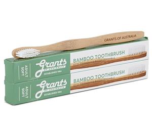 2 x Grants Of Australia Adult Bamboo Toothbrush - Soft