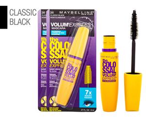 2 x Maybelline Volum 'Express The Colossal Waterproof Mascara 8mL - Classic Black