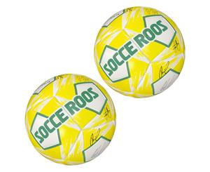 2x Summit Global Heritage Socceroos Soccer/Football Sports Ball Size 1 Signature