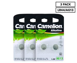 3 x Camelion Alkaline LR44/AG13 Cell Battery 2-Pack