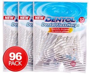 3 x Dentol Dental Floss Harps 32pk