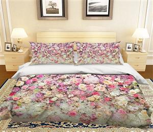 3D Flower Group 033 Bed Pillowcases Quilt