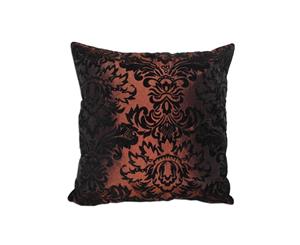 40cm Cushion Brown & Black French Provincial Insert Included Polyester - Brown and Black