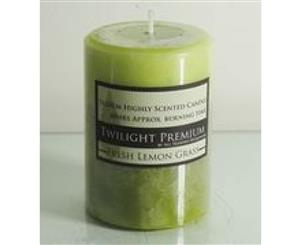 48 Hour Twilight Scented Candle 7x10cm Fresh Lemon Grass Premium Range - Green