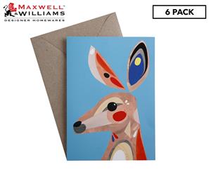 6 x Maxwell & Williams Pete Cromer Greeting Card - Kangaroo