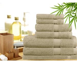 600GSM Bamboo Egyptian Cotton 7 Pieces Bath Towel Set Linen