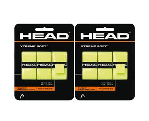 6PK Head XtremeSoft Overgrip Tennis Racket/Racquet Handle Grip Tape/Yellow