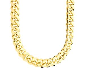 925 Sterling Silver Bling Chain - MIAMI CUBAN 12mm gold - Gold
