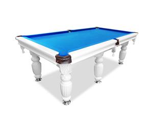 9FT White Blue Felt Luxury Slate Pool / Billard / Snooker Table