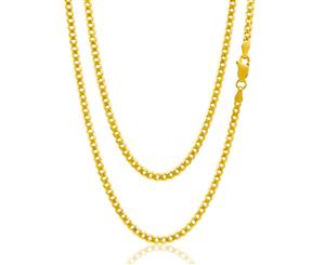 9ct Yellow SOLID Gold Curb Chain 80 gauge in 55cm