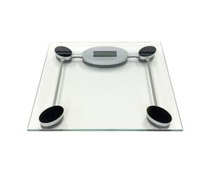 ACG 30cm Glass Electronic Personal LCD Digital Scale 180kg Bathroom Clear/Black