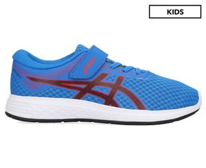 ASICS Boys' Pre-School Patriot 11 Running Sports Shoes - Electric Blue/Speed Red