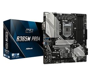 ASRock B365M-Pro4 Intel B365 S1151 4xDDR4/2xPCI-Ex16/HDMI/DVI/D-Sub/M.2/MicroATX Motherboard