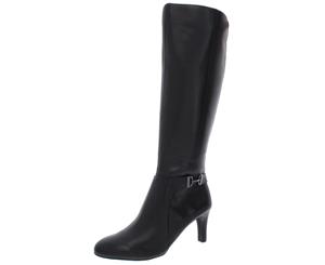 Alfani Womens Perrii Leather Riding Knee-High Boots