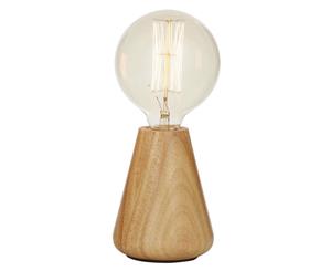 Amalfi Bowry Table Lamp Wood Cone Home Decor Bedroom Office E27 Night Desk Light