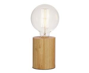 Amalfi Bowry Table Lamp Wood Cylinder Home Decor Bedroom Office Night Desk Light