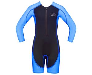 Aqua Sphere Childrens Boys/Girls Stingray Shorty Long Sleeve Wetsuit (BLUE) - AS280