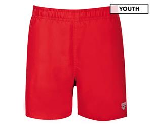 Arena Boys' Fundamentals Boxer Swim Shorts - Red/White