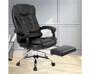 Artiss Executive Office Chair Computer Desk Chairs Recliner Seat Footrest Black