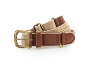 Asquith & Fox Mens Faux Leather And Canvas Belt (Khaki) - RW6144