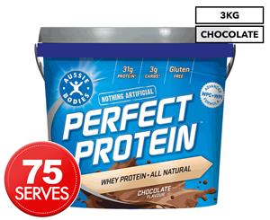 Aussie Bodies Perfect Protein Natural Whey Protein Powder Chocolate 3kg