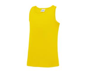 Awdis Just Cool Childrens/Kids Plain Sleeveless Vest Top (Sun Yellow) - RW4813