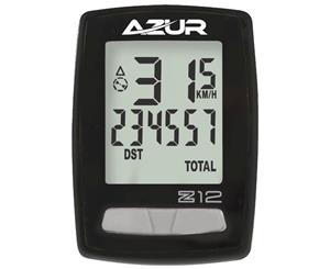 Azur Z12 Wired 12 Function Bike Computer Black