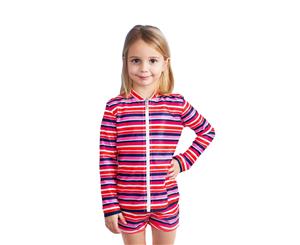 Babes in the Shade - Girl's Candy Stripe Rashie UPF 50+