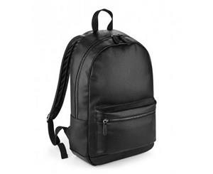 Bagbase Faux Leather Fashion Backpack (Black) - BC4023