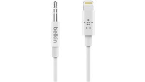Belkin 0.9m 3.5mm Audio Cable with Lightning Connector - White