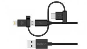 Belkin Universal Cable with Micro USB USB-C and Lightning Connector