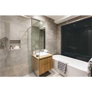 Bellessi 300 x 1200 x 4mm Polymer Bathroom Panel - Silver Ghost