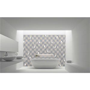 Bellessi 445 x 1200 x 4mm Motiv Polymer Bathroom Panel - Herringbone