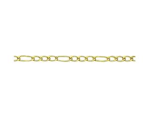 Bevilles 9ct Yellow Gold Figaro Necklace 45cm