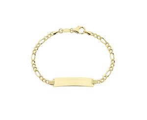 Bevilles Children's 9ct Yellow Gold Silver Infused ID Bracelet