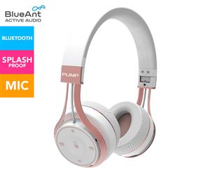 BlueAnt Pump Soul On-Ear Wireless Headphones - White/Rose Gold