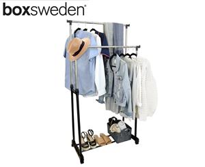 Box Sweden Double Garment Rack w/ Wheels