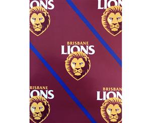 Brisbane Lions AFL Team Logo Wrapping Paper Giftwrap *Old Logo
