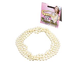 Bristol Novelty Unisex Adults Flapper Beads (Off White) - BN852