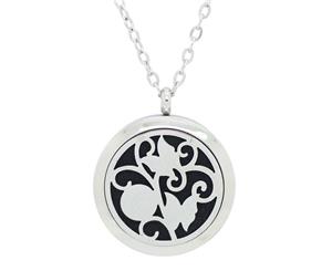 Butterfly Aromatherapy Essential Oil Diffuser Necklace - Silver 25mm - Valentine's Day Gift