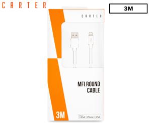 Carter 3m Apple MFI Lightning To USB Round Cable
