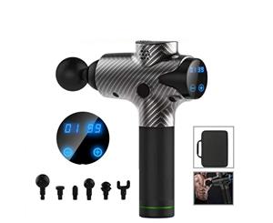 Catzon Massager Gun Handheld Cordless Muscle Deep Tissue with 20 speeds for Athlete Recovery Muscle Soreness-Carbon