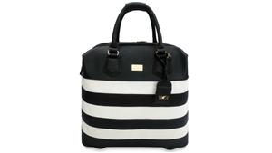 Chad Striped Travel Bag - Black/White