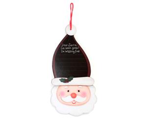 Christmas XMAS Santa Blackboard Chalk Board Gift Wish List Kids Decoration [Design Santa Head]