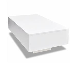 Coffee Table High Gloss White 85x55x31cm Living Room Furniture Stand