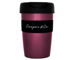 Cooper & Co. Reusable Coffee Cup 350mL - Pink/Black