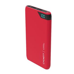 Cygnett - CY2500PBCHE - 5000mAh Portable Power Bank - Red